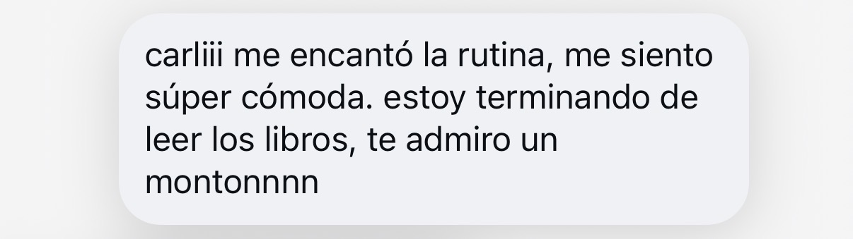 Reseña de una clienta